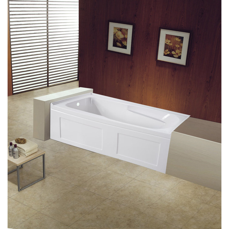 Kingston Brass Aqua Eden 60" x 32" Alcove Soaking Acrylic Bathtub
